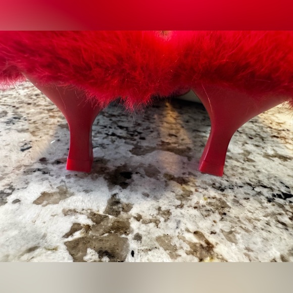 Gianni Bini Red Velvet Heels - Picture 5 of 6
